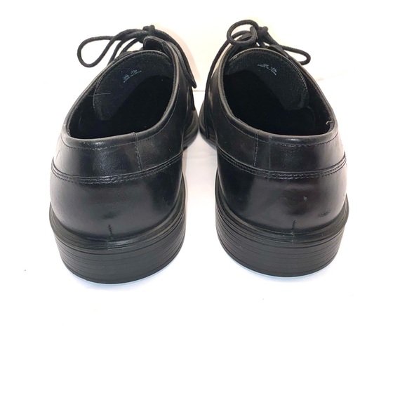 ECCO City Tray Plain Toe Derby Black Leather Shoes Mens size 10 - Picture 4 of 7